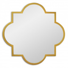 Зеркало в стиле Арт-Деко в золотой фигурной раме Clover Gold (Кловер) Svart 70*70 см 
